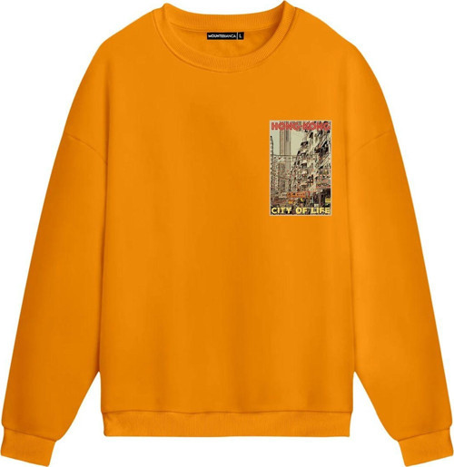 Unisex Hong Kong - Regular Sweatshirt Portakal L
