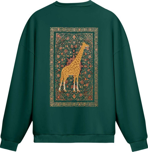 Unisex Giraffa - Regular Sweatshirt Yeşil M