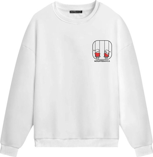 Unisex Amor - Regular Sweatshirt Beyaz M