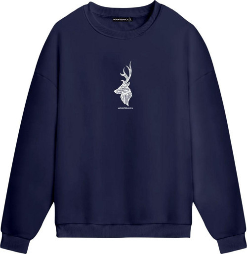 Unisex Deer II - Regular Sweatshirt Royal Mavi 2XL