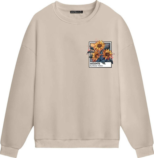 Unisex Girasole - Regular Sweatshirt Krem 2XL
