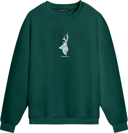 Unisex Deer II - Regular Sweatshirt Yeşil 2XL
