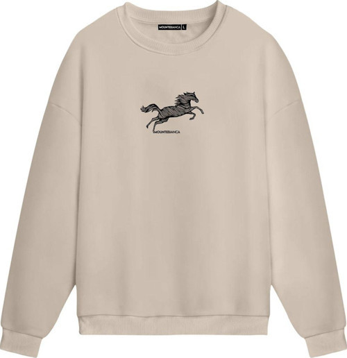 Unisex Horse - Regular Sweatshirt Krem S