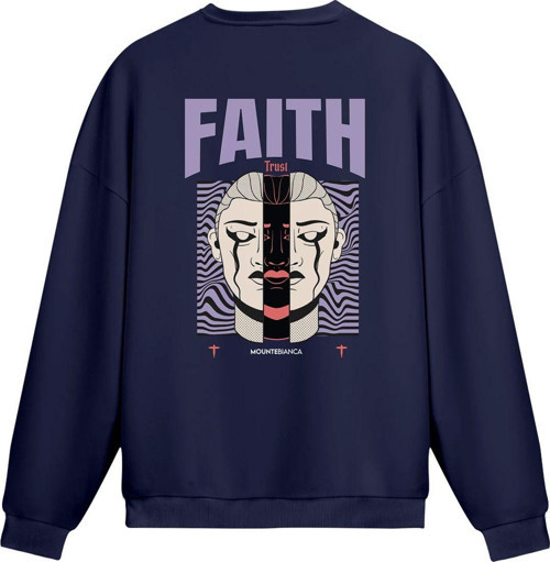 Unisex Faith - Regular Sweatshirt Royal Mavi XL