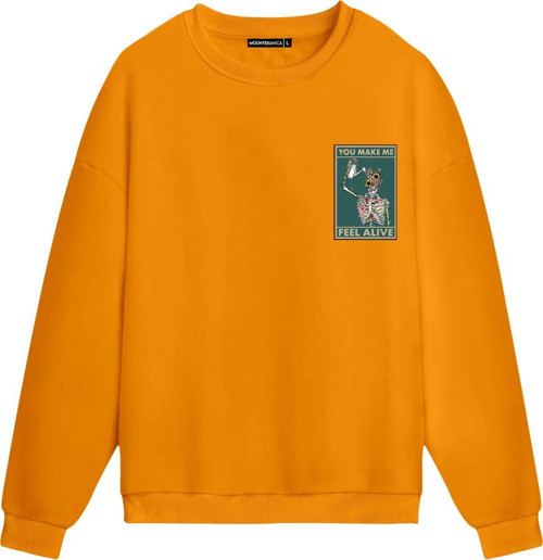 Unisex Feel Alive - Regular Sweatshirt Portakal M