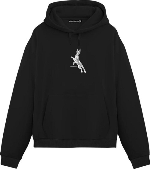 Unisex Rabbit II - Regular Hoodie Siyah XL