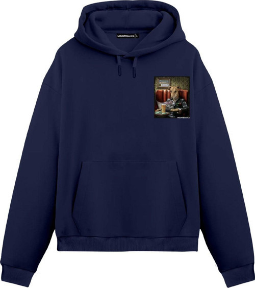 Unisex Signor Piacere - Regular Hoodie Royal Mavi L