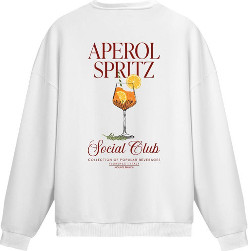 Unisex Aperol Spritz - Regular Sweatshirt Beyaz S