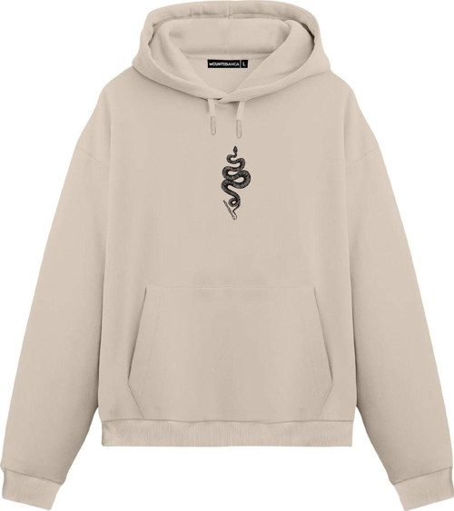 Unisex Snake - Regular Hoodie Krem S
