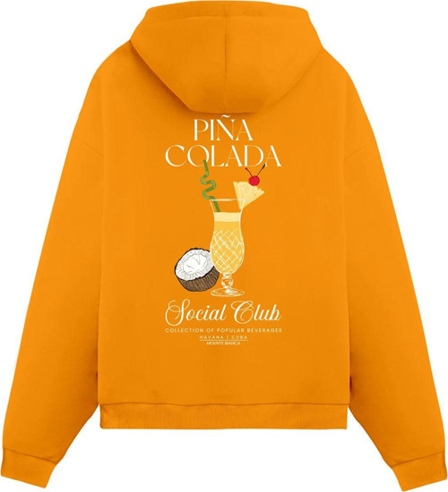 Unisex Pina Colada - Regular Hoodie Portakal M