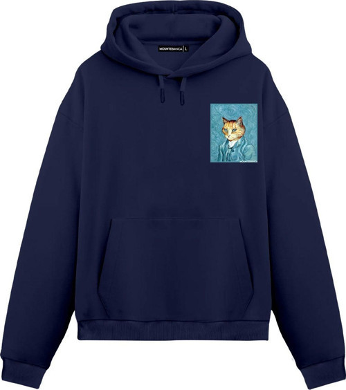 Unisex Signor Blu - Regular Hoodie Royal Mavi S