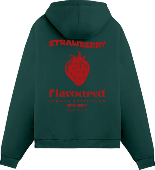 Unisex Strawberry - Regular Hoodie Yeşil M