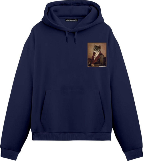 Unisex Signor Tekir - Regular Hoodie Royal Mavi L