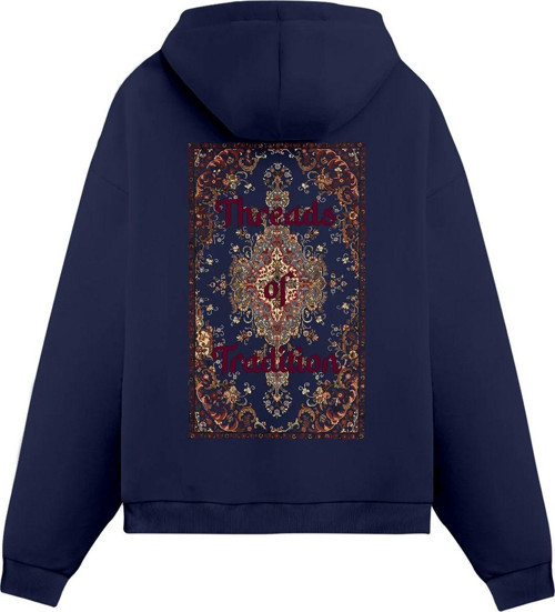 Unisex Threads - Regular Hoodie Royal Mavi M