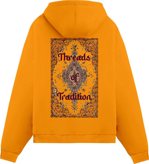 Unisex Threads - Regular Hoodie Portakal 2XL