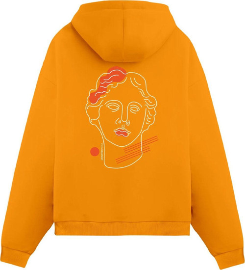Unisex Sei - Regular Hoodie Portakal S