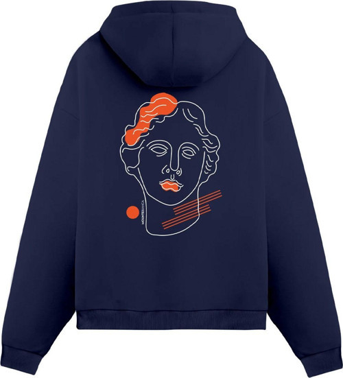 Unisex Sei - Regular Hoodie Royal Mavi S