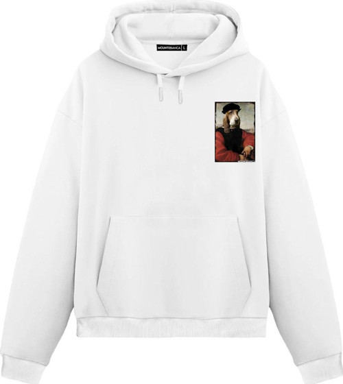 Unisex Signor Testa - Regular Hoodie Beyaz 2XL