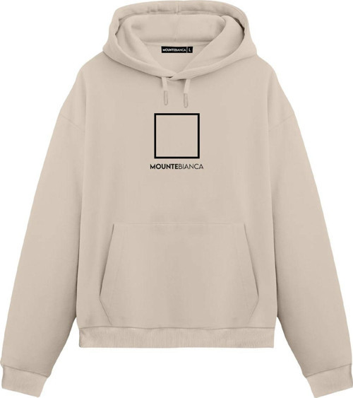 Unisex Square - Regular Hoodie Krem XL