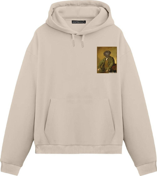 Unisex Signor Cane - Regular Hoodie Krem 2XL