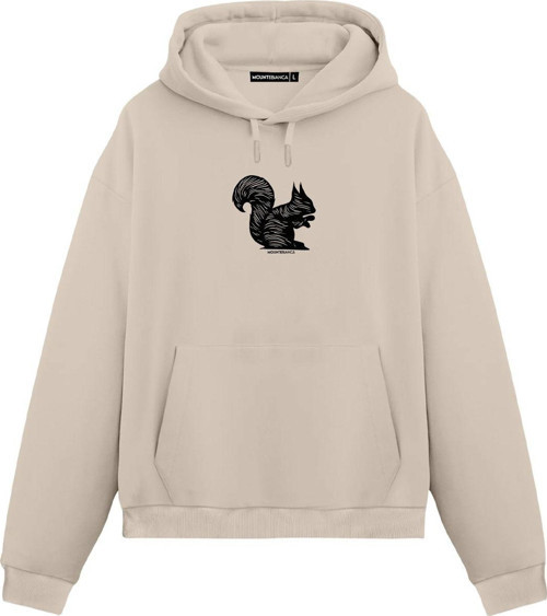 Unisex Squirrel - Regular Hoodie Krem 2XL