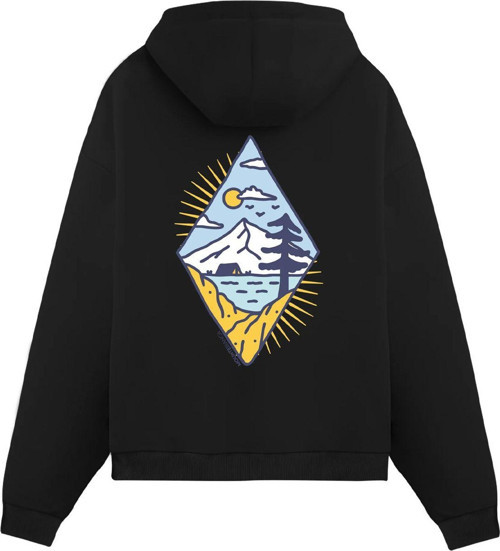 Unisex Uno - Regular Hoodie Siyah XL