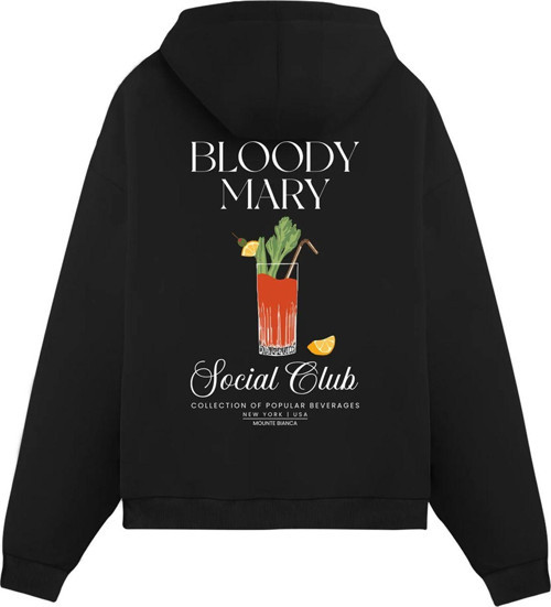 Unisex Bloody Mary - Regular Hoodie Siyah XL