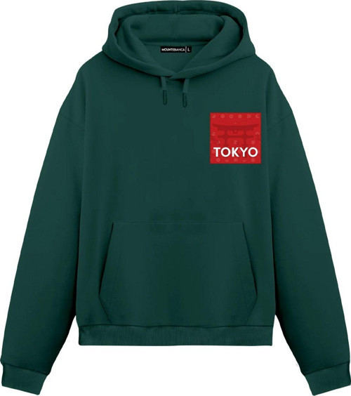 Unisex Tokyo - Regular Hoodie Yeşil XL