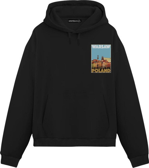 Unisex Warsaw - Regular Hoodie Siyah L