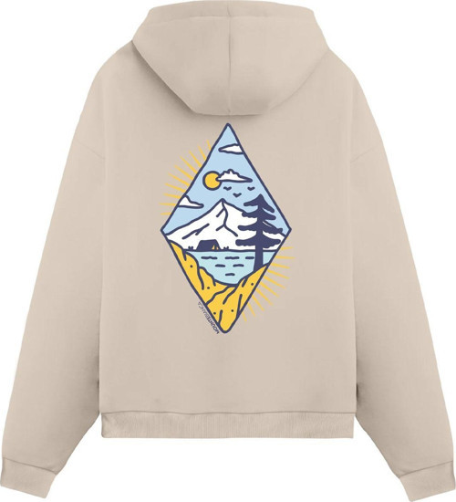 Unisex Uno - Regular Hoodie Krem L