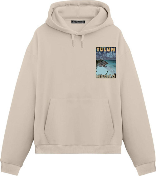 Unisex Tulum - Regular Hoodie Krem XL