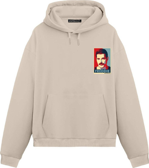 Unisex Freddie - Regular Hoodie Krem 2XL