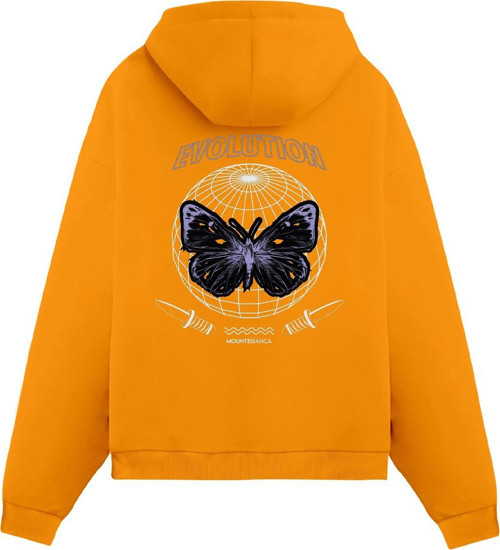 Unisex Evolution - Regular Hoodie Portakal L