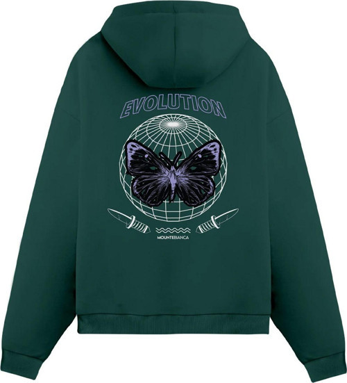 Unisex Evolution - Regular Hoodie Yeşil S