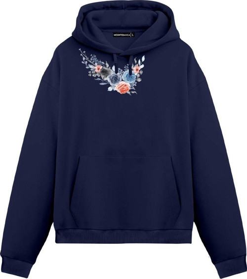 Unisex Fiore - Regular Hoodie Royal Mavi M