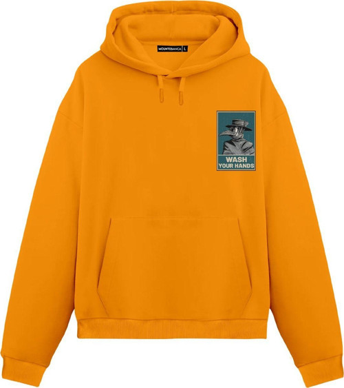 Unisex Wash Your Hands - Regular Hoodie Portakal L