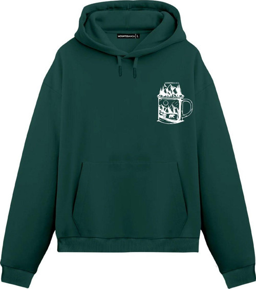 Unisex Glass - Regular Hoodie Yeşil XL