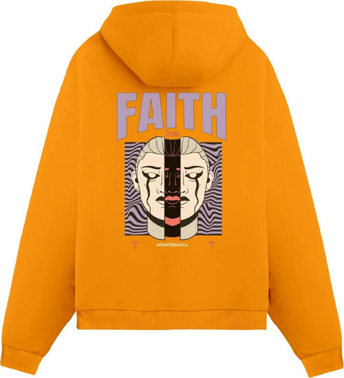 Unisex Faith - Regular Hoodie Portakal S
