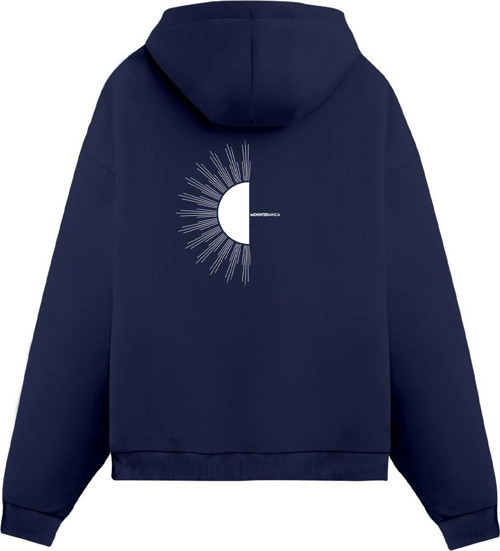 Unisex Due - Regular Hoodie Royal Mavi S