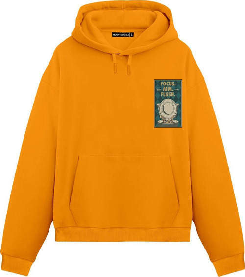 Unisex Focus Aim Flush - Regular Hoodie Portakal XL