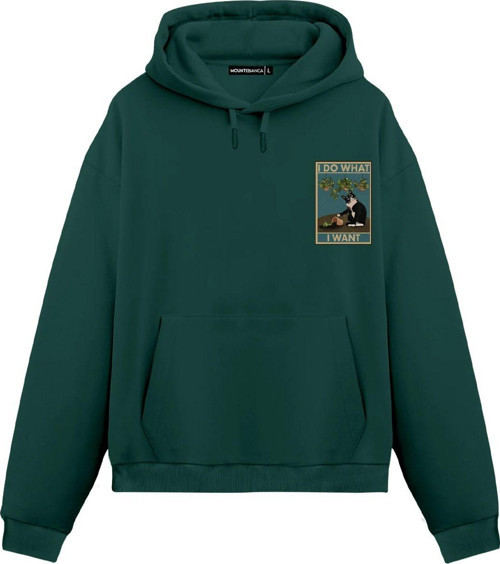 Unisex I Do What II - Regular Hoodie Yeşil 2XL