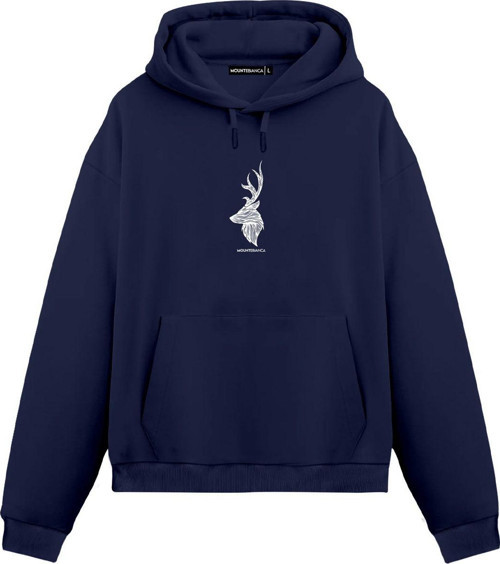Unisex Deer II - Regular Hoodie Royal Mavi M