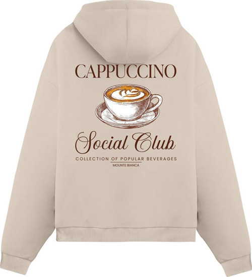 Unisex Cappuccino - Regular Hoodie Krem L