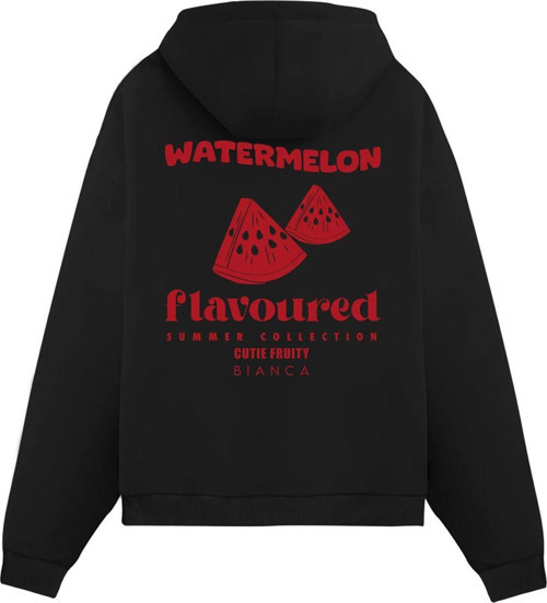 Unisex Watermelon - Regular Hoodie Siyah 2XL