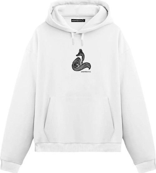 Unisex Fox - Regular Hoodie Beyaz L