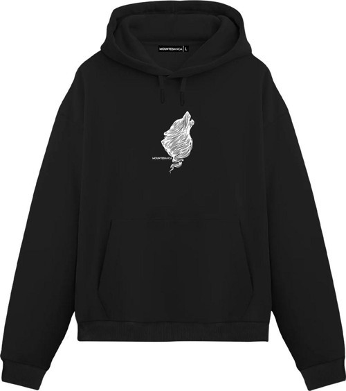 Unisex Wolf - Regular Hoodie Siyah XL