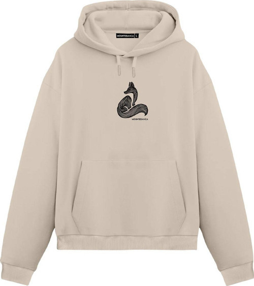 Unisex Fox - Regular Hoodie Krem S