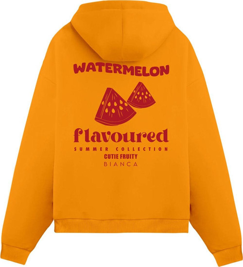 Unisex Watermelon - Regular Hoodie Portakal XL