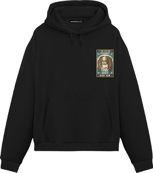 Unisex Feel Extremely Upset - Regular Hoodie Siyah XL