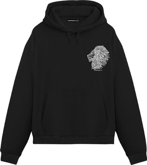 Unisex Lion - Regular Hoodie Siyah M